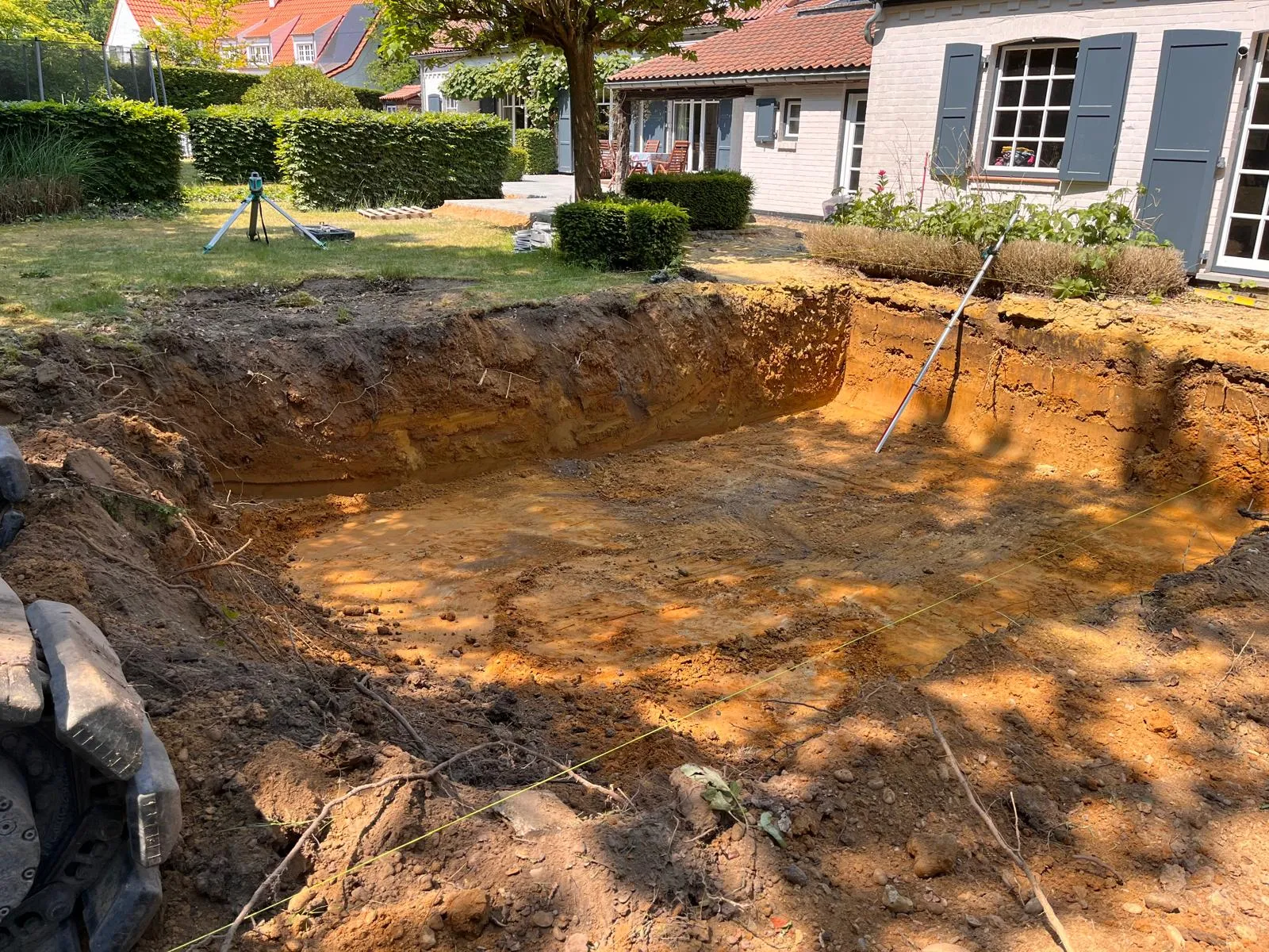Fouille dans un jardin
